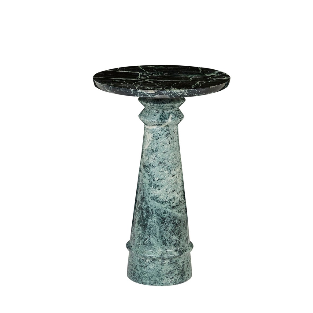 [RUFUS-JEWEL-SIDE-TABLE-SPIDER-GREEN-MARBLE-LTO-RUF-JWL-X] Rufus Jewel Side Table - Spider Green Marble
