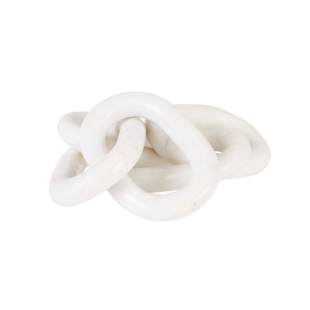 [RUFUS-LINK-MARBLE-SCULPTURE-WHITE-MARBLE-DEC-RUF-MAR-LINK] Rufus Link Marble Sculpture - White Marble