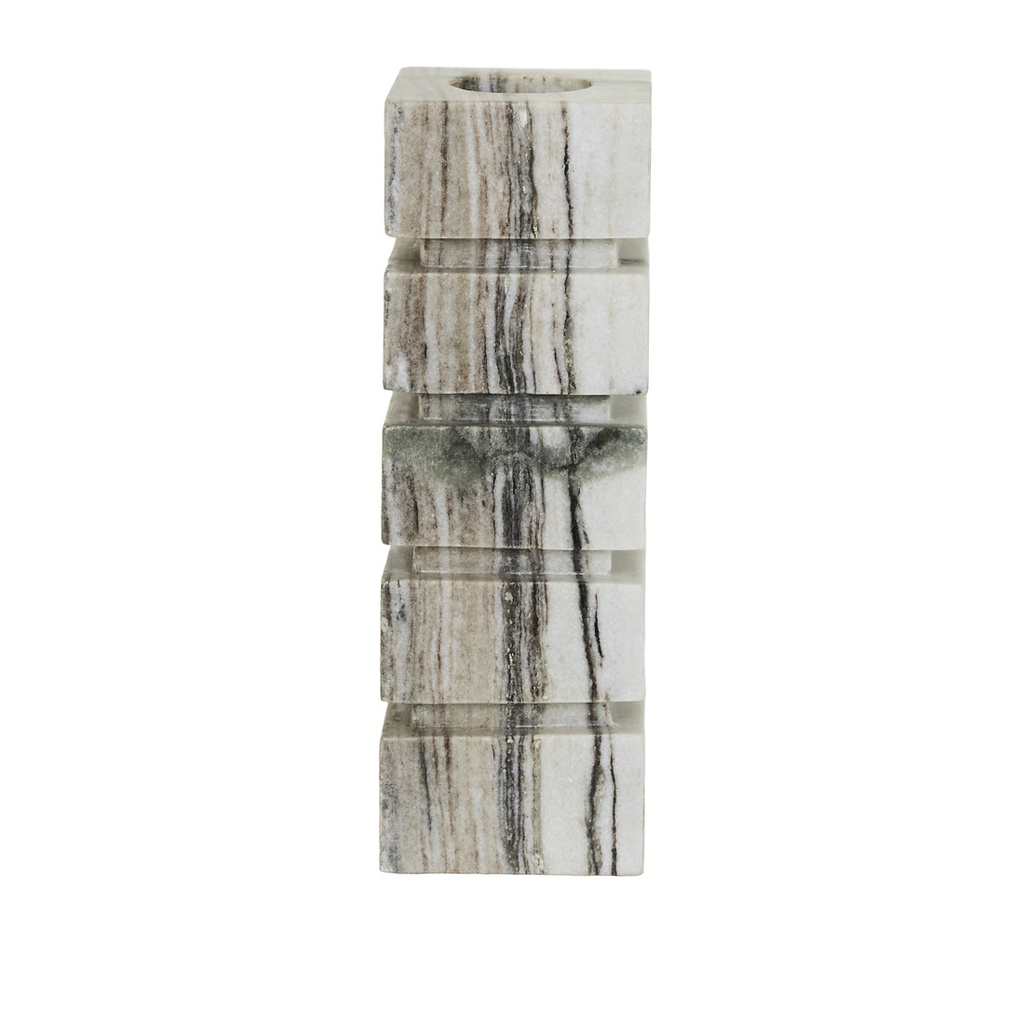 [RUFUS-STRATUM-VASE-LARGE-ZEBRA-MARBLE-DEC-RUF-STR-VASE-LG] Rufus Stratum Vase Large - Zebra Marble