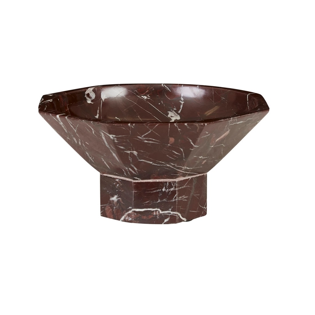 [RUFUS-ZENITH-LOW-BOWL-ROSSO-MARBLE-DEC-RUF-ZENH-BOWL-LW] Rufus Zenith Low Bowl - Rosso Marble