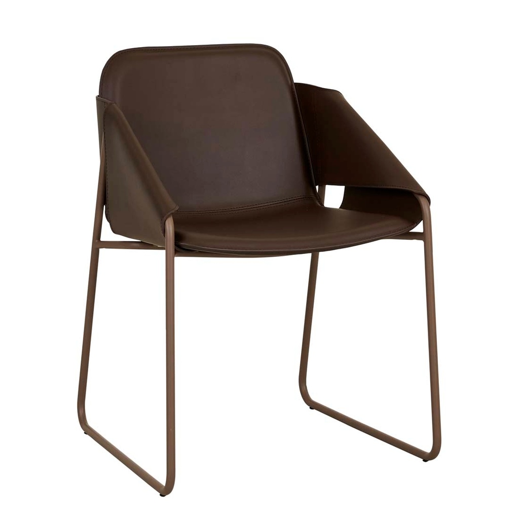 [RYE-DINING-ARMCHAIR-DARK-ELM-MATT-CAROB-CH-RYE-ARM-MATT-CAROB] Rye Dining Armchair - Dark Elm - Matt Carob
