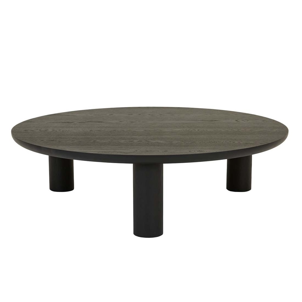 [SEB-COFFEE-TABLE-BLACK-OAK-CTO-SEB-X] Seb Round Coffee Table - Black Oak