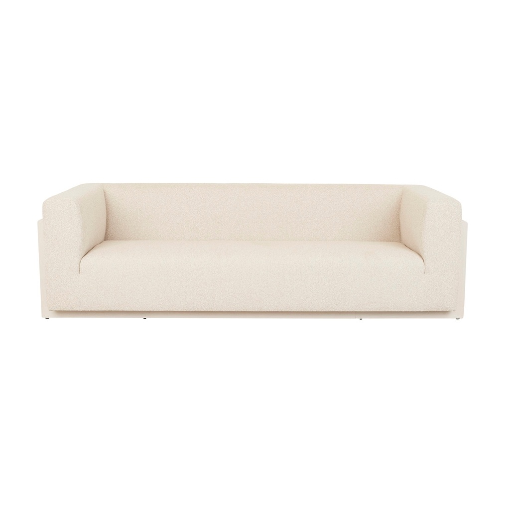 Juno Frame 3 Seater Sofa - Brioche Boucle - Porcelain