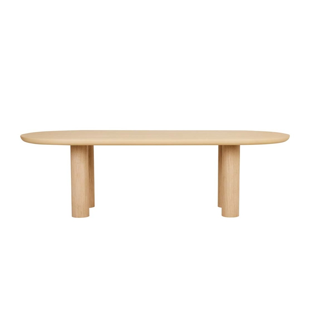 [SEB-OVAL-FOUR-LEG-DINING-TABLE-OAK-DT-SEB-OVL-4L-X-KIT] Seb Oval Four Leg Dining Table - Oak