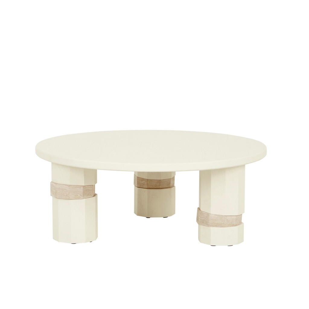 Everest Coffee Table - Shell - Natural Travertine