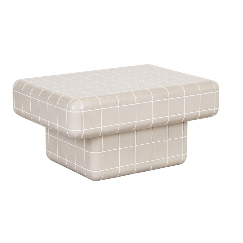 [SEVILLE-TILE-COFFEE-TABLE-PEARL-WHITE-CTR-SEVIL-TILE] Seville Tile Coffee Table - Pearl White