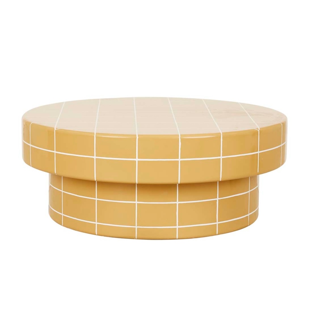 [SEVILLE-TILE-ROUND-COFFEE-TABLE-HONEY-CTO-SEVIL-TILE-RND] Seville Tile Round Coffee Table - Honey