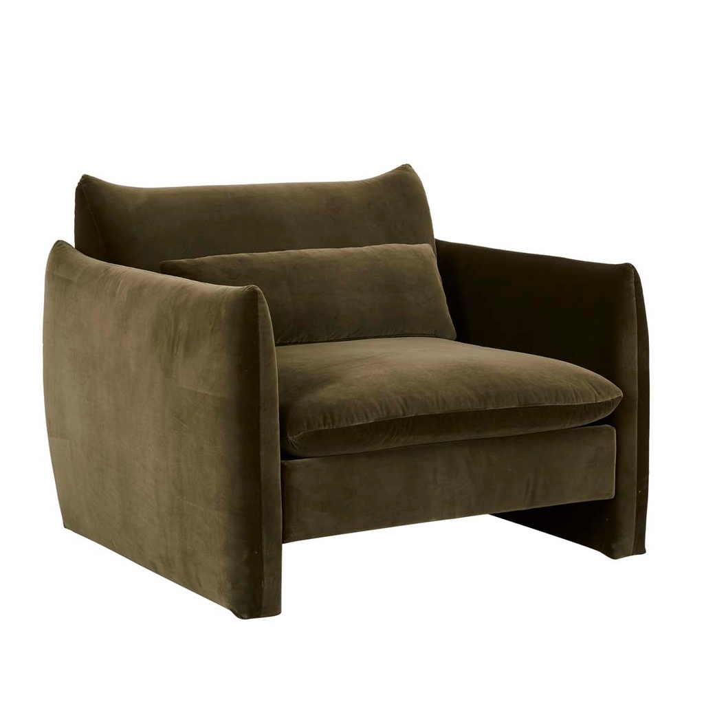 [SIDNEY-PEAK-SOFA-CHAIR-CAPER-VELVET-SOF-SID-PEAK1S] Sidney Peak Sofa Chair - Caper Velvet