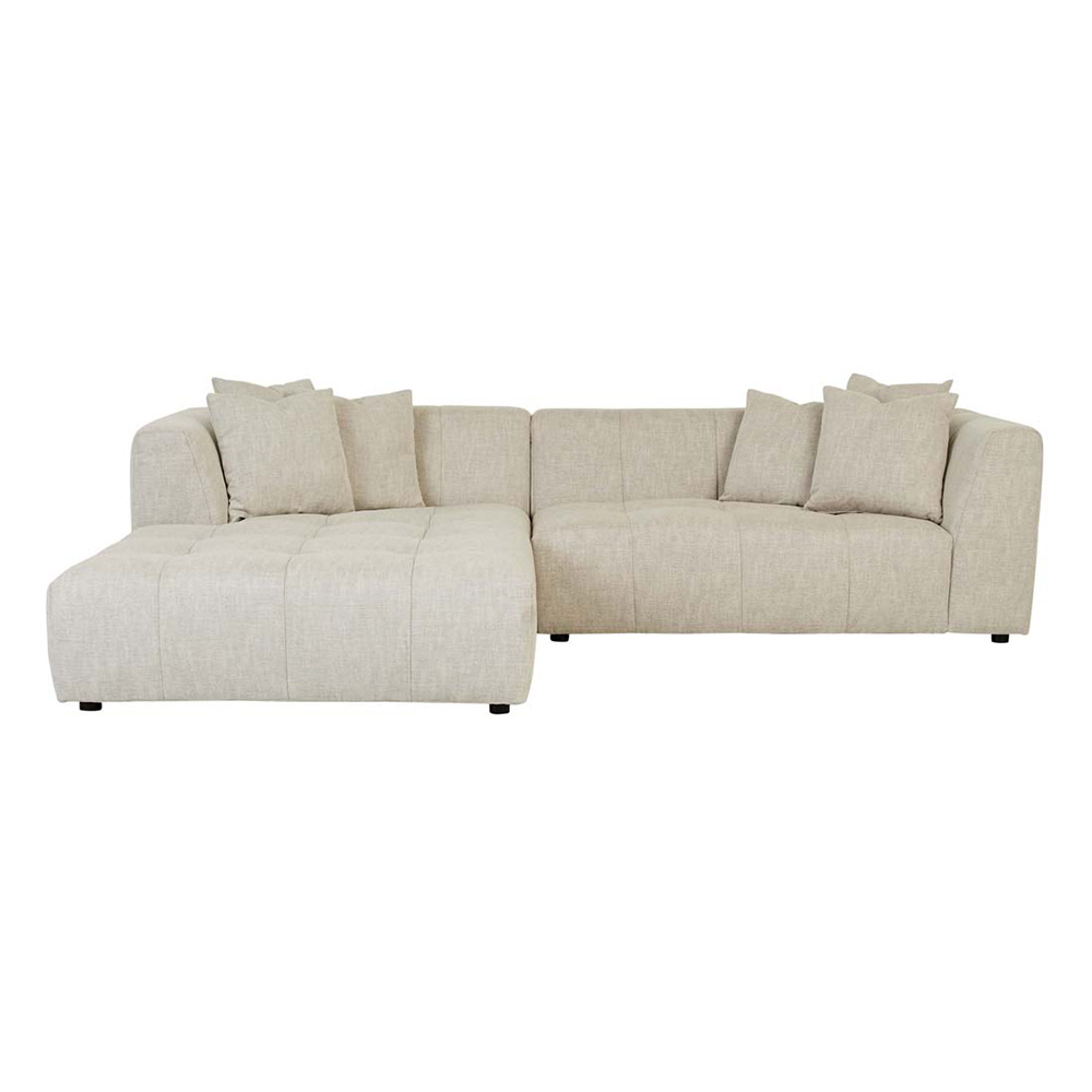 [SOF-SID-SLCH-3S-LCH-2SRARM-BRLY] Sidney Slouch 3-Seater Left Chaise Sofa with 2-Seater Arm - Barley