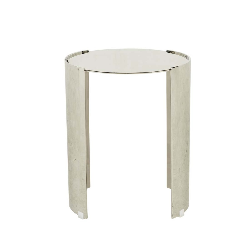 [SILAS-CRESCENT-SIDE-TABLE-POLISHED-STAINLESS-STEEL-LTO-SILAS-CRES] Silas Crescent Side Table - Polished Stainless Steel