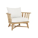 Sonoma Slat Occasional Chair - Snow - Natural Teak