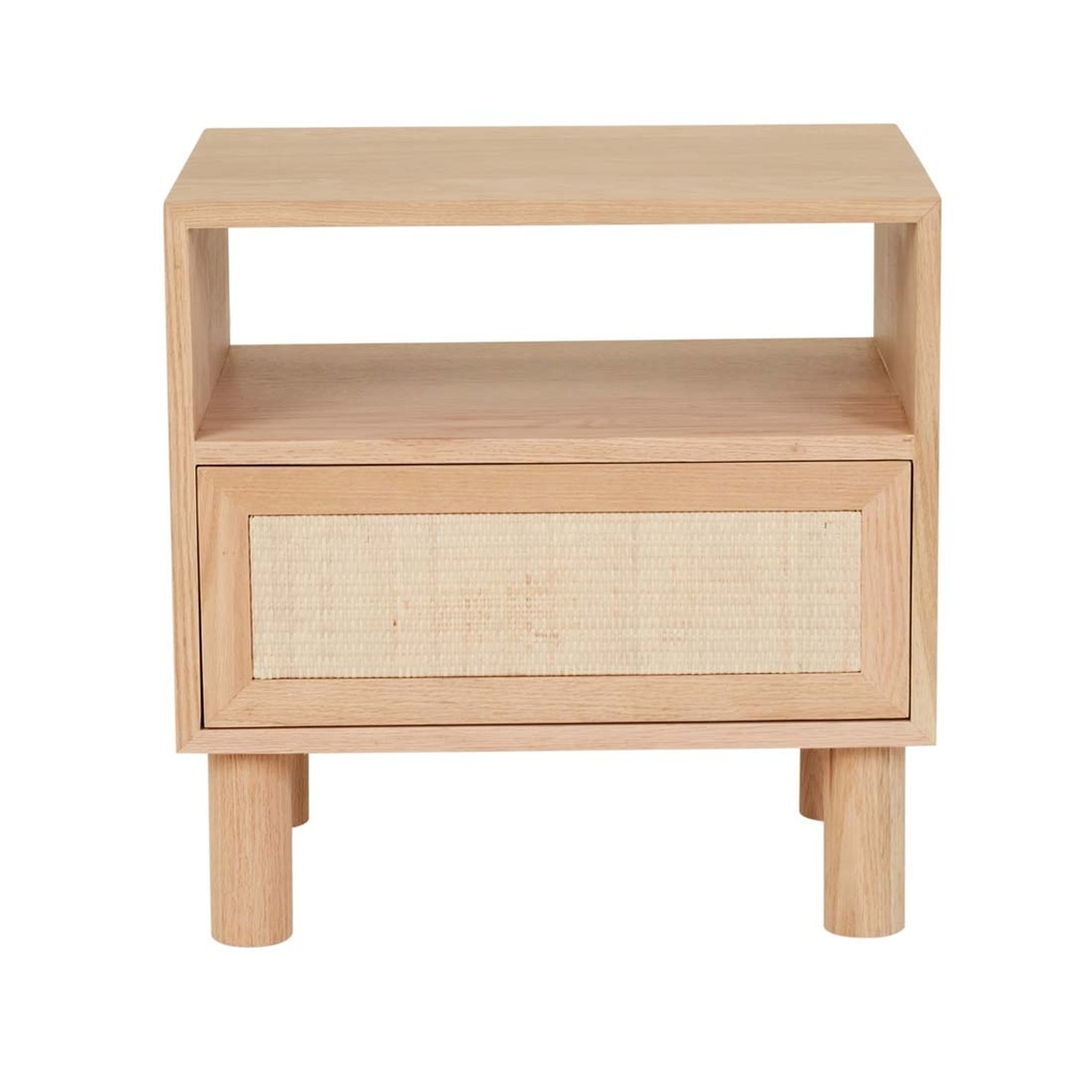 [TENNYSON-WOVEN-OPEN-BEDSIDE-NEW-OAK-SIDE-TENN-WV-OP] Tennyson Woven Open Bedside - New Oak