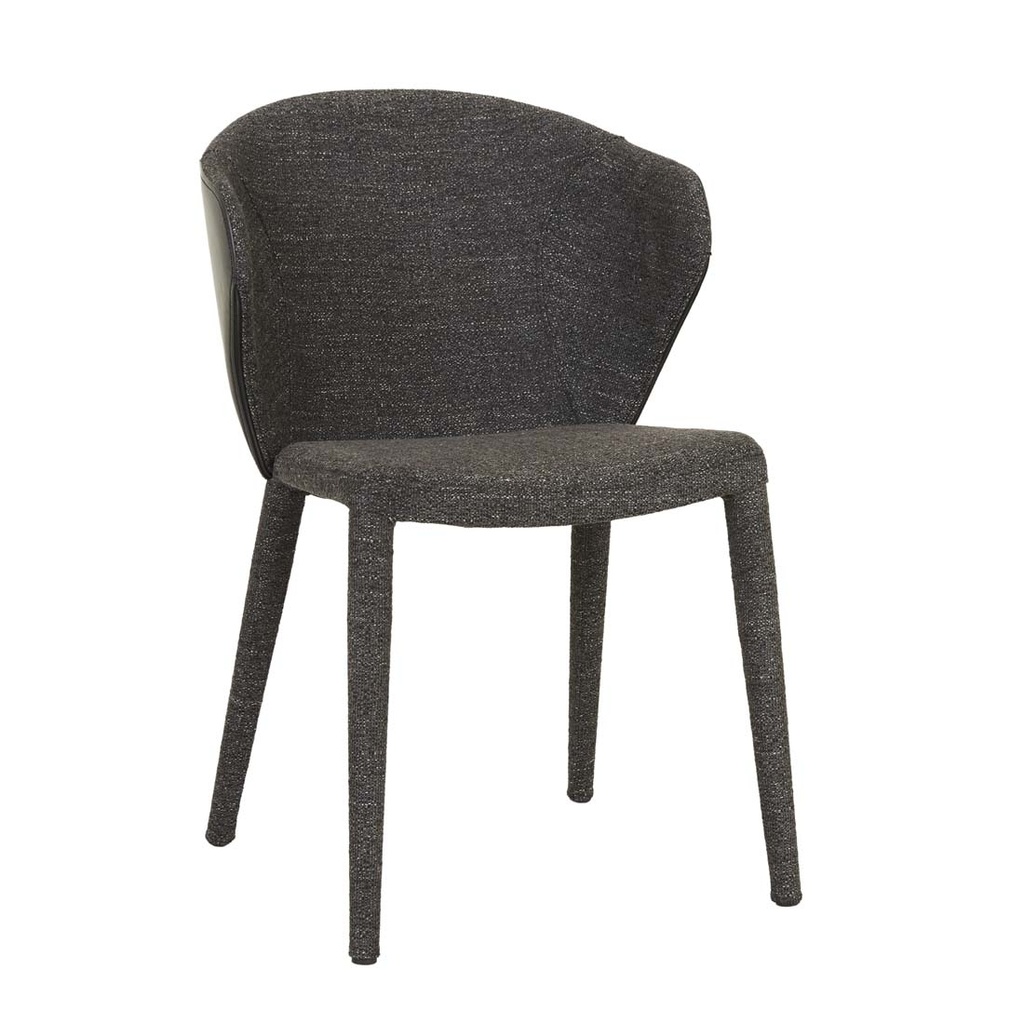 [THEO-DINING-CHAIR-LEAD-SPECKLE-BLACK-CH-THEO-BLACK] Theo Dining Chair - Lead Speckle - Black