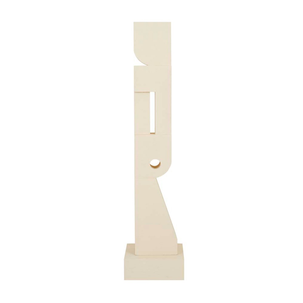 [THERON-GEO-FLOOR-SCULPTURE-PLASTER-WHITE-DEC-THER-GEO-FLR-SCUL-X] Theron Geo Floor Sculpture - Plaster White