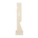 Theron Geo Floor Sculpture - Plaster White