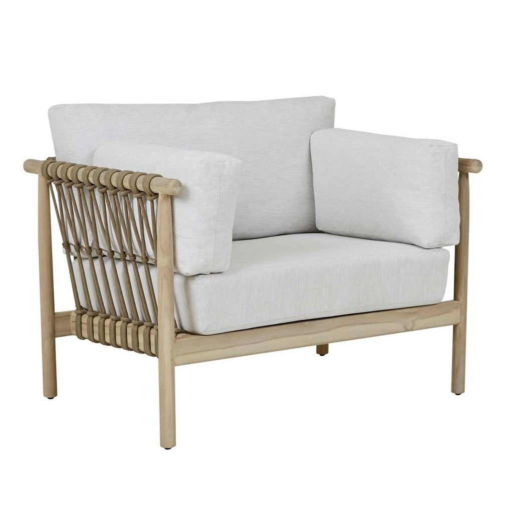 [TIDE-DRIFT-SOFA-CHAIR-BISCUIT-AGED-TEAK-SOF-TIDE-DRF-1S-AGED-TEAK] Tide Drift Sofa Chair - Biscuit - Aged Teak