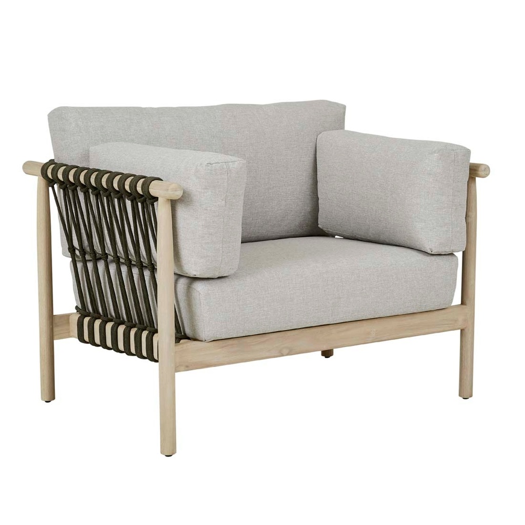 [TIDE-DRIFT-SOFA-CHAIR-LIGHT-GREY-AGED-TEAK-SOF-TIDE-DRF-1S-AGED-TEAK] Tide Drift Sofa Chair - Light Grey - Aged Teak