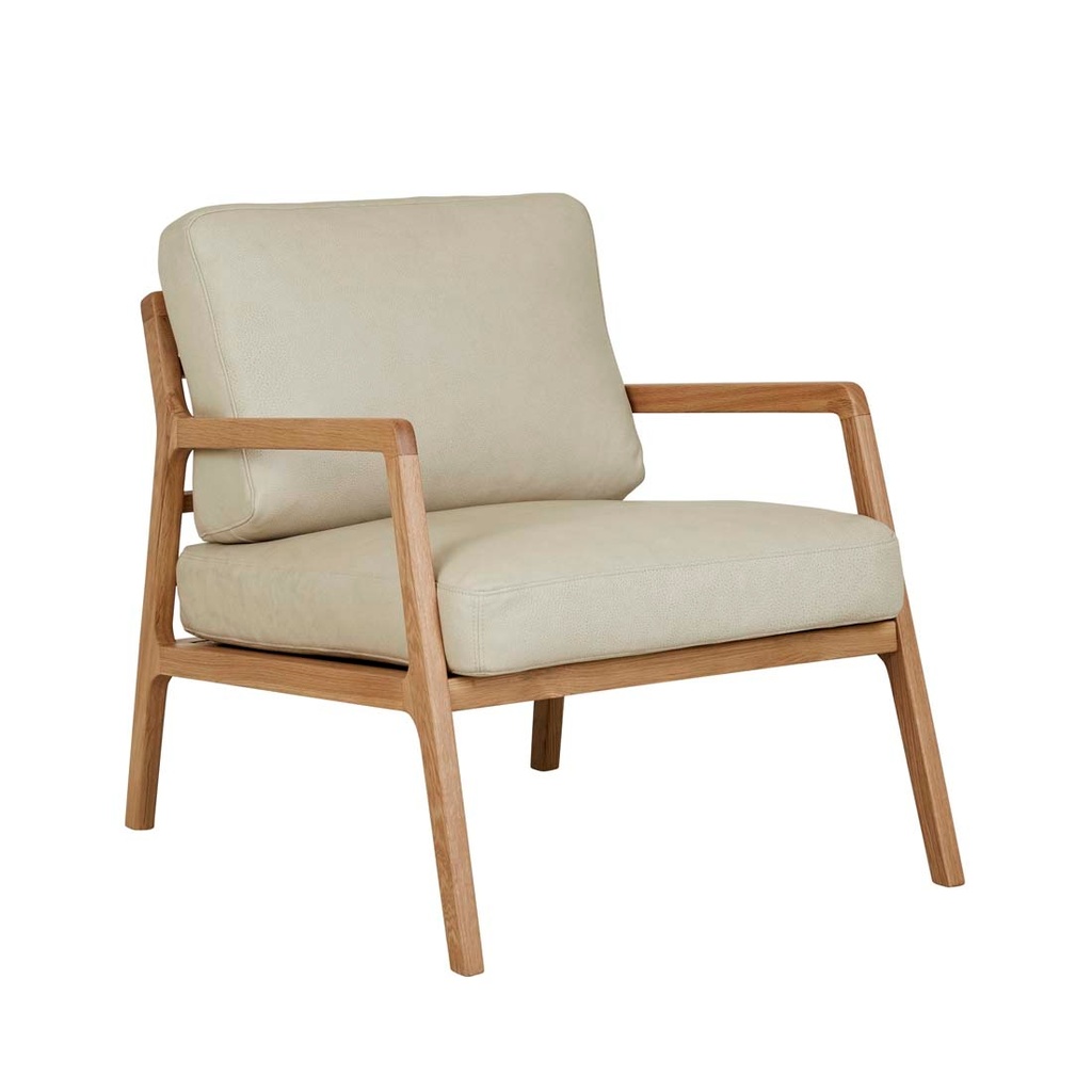 [SKETCH-NYSSE-OCCASIONAL-CHAIR-LIMESTONE-LEATHER-LIGHT-OAK-CH-SKE-NYS-OCC-LIGHT-OAK] Tolv Nysse Occasional Chair - Limestone Leather - Light Oak