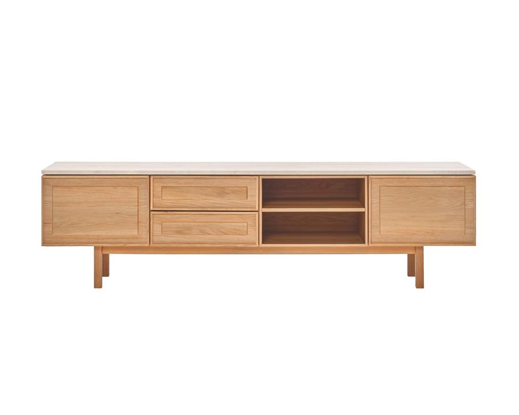 [SKETCH-YORKE-MARBLE-ETU-NATURAL-TRAVERTINE-LIGHT-OAK-TV-SKE-YORKE-MAR-LIGHT-OAK] Tolv Yorke Marble ETU - Natural Travertine - Light Oak
