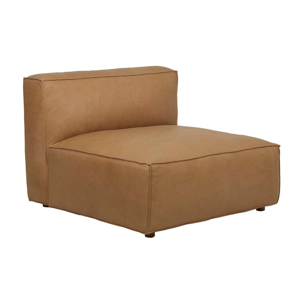 [TOLV-BAKER-1-SEATER-CENTRE-SOFA-CAMEL-LEATHER-SOF-SKE-BAK1S-CTR-CAM] Tolv Baker 1 Seater Centre Sofa - Camel Leather