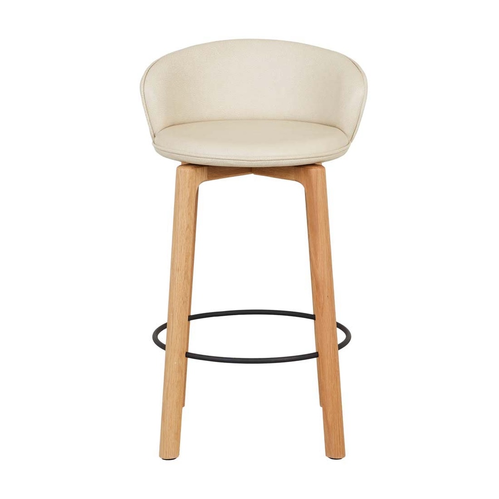 [TOLV-GLIDE-BARSTOOL-LIMESTONE-LEATHER-LIGHT-OAK-BS-SKE-GLI-ARM-LW2-LIGHT-OAK] Tolv Glide Barstool - Limestone Leather - Light Oak