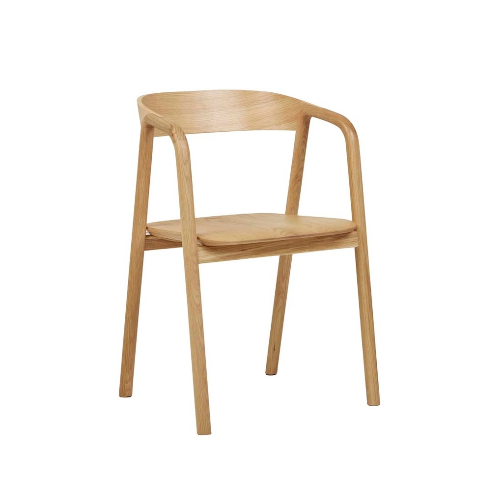[TOLV-INLAY-DINING-ARM-CHAIR-LIGHT-OAK-CH-TOLV-INLAY-ARM] Tolv Inlay Dining Armchair - Light Oak