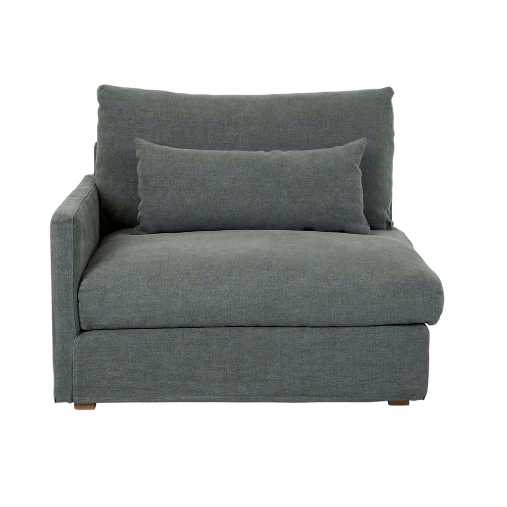 [TOLV-ISLAND-1-SEATER-LEFT-ARM-SOFA-KALE-LINEN-SOF-SKE-ISL1S-LFT-KALN] Tolv Island 1 Seater Left Arm Sofa - Kale Linen
