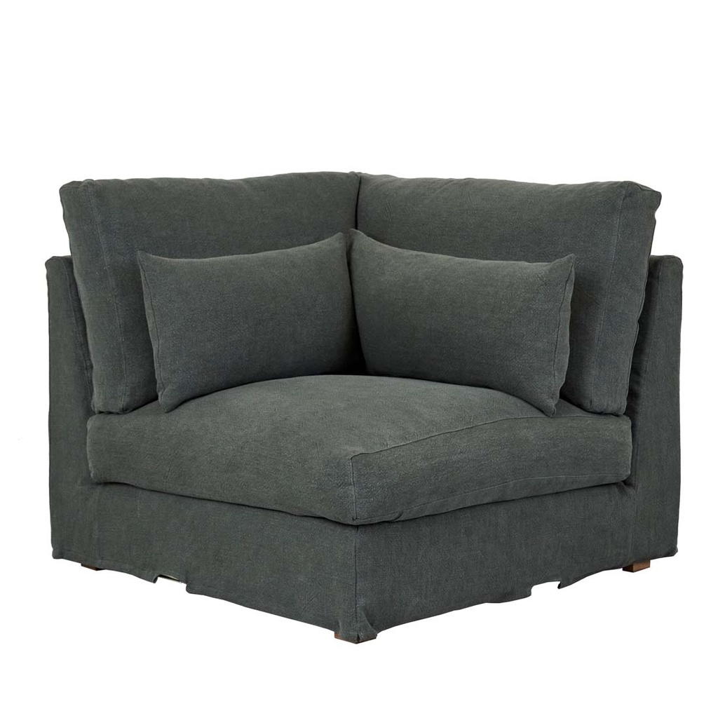 [TOLV-ISLAND-CORNER-SOFA-KALE-LINEN-SOF-SKE-ISL-CNR-KALN] Tolv Island Corner Sofa - Kale Linen