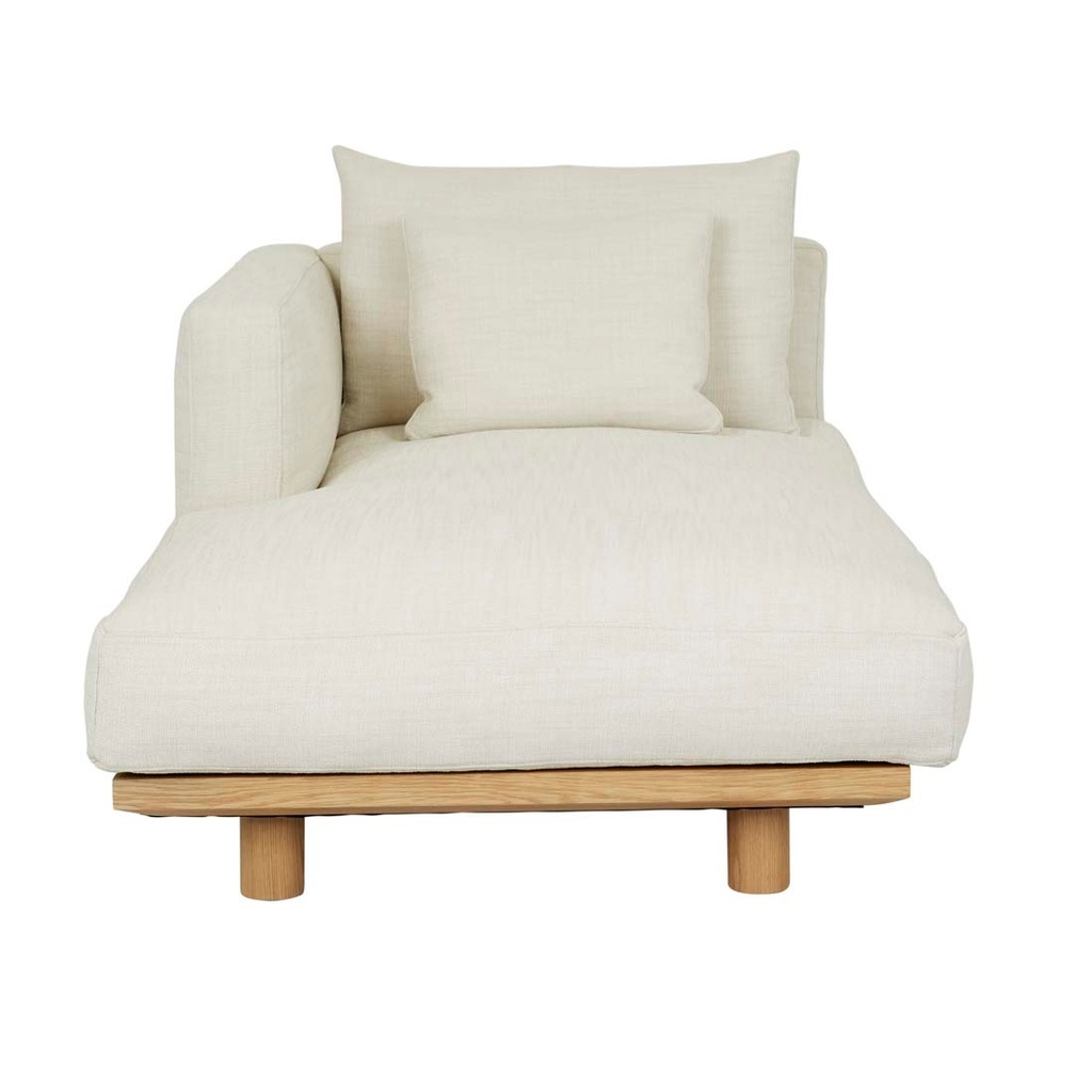 [TOLV-ISLET-LEFT-CHAISE-SOFA-GESSO-LIGHT-OAK-SOF-TOLV-ISLE-LFT-CHS-GES-LO] Tolv Islet Left Chaise Sofa