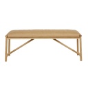 Tolv Osaka Bench Seat - Camel Leather - Light Oak