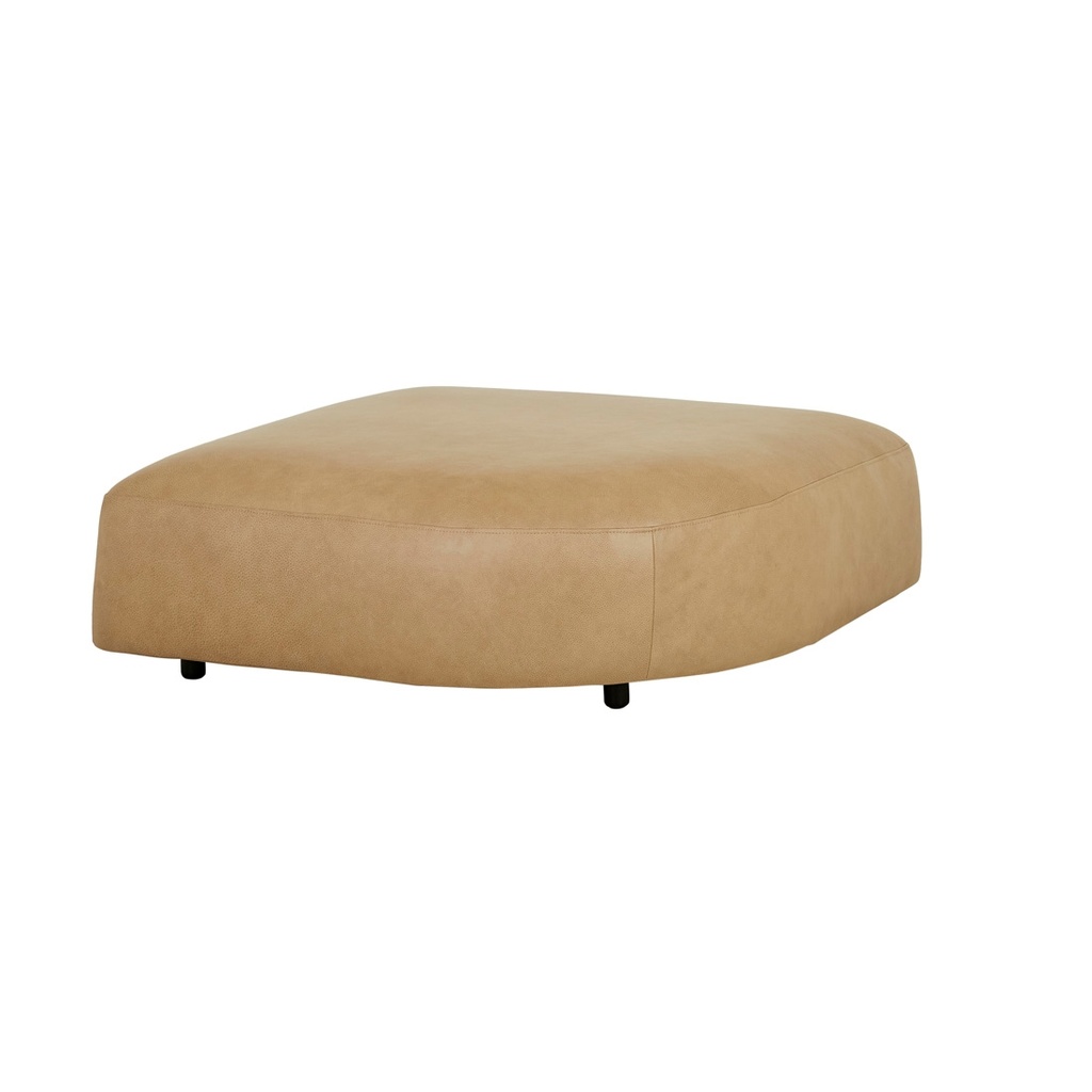 [TOLV-PEAL-ROUNDED-OTTOMAN-WITH-FIXED-COVERS-ARENA-LEATHER-SOF-TOLV-PEAL-RD-OTT-FX-ARELTH] Tolv Peal Rounded Ottoman with Fixed Covers - Arena Leather