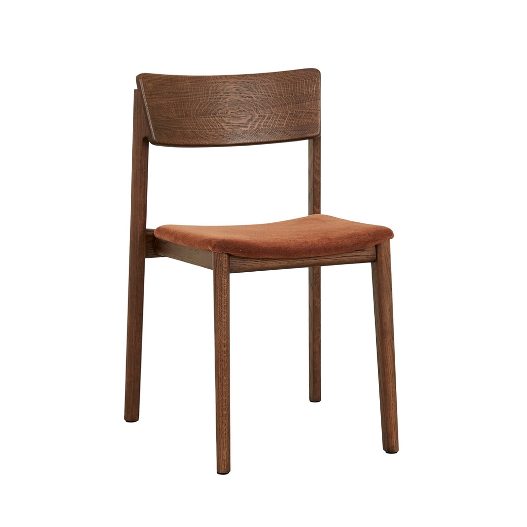 [TOLV-POISE-UPHOLSTERED-DINING-CHAIR-RUSSET-ESPRESSO-OAK-CH-SKE-POI-UPH-ESPRESSO-OAK] Tolv Poise Upholstered Dining Chair - Russet - Espresso Oak