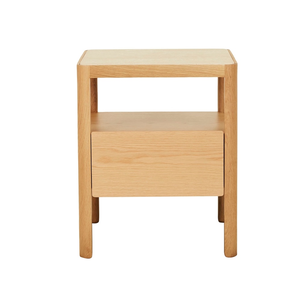[TOLV-THEO-MARBLE-BEDSIDE-NATURAL-TRAVERTINE-LIGHT-OAK-SIDE-SKE-THEO-MAR-X-LIGHT-OAK] Tolv Theo Marble Bedside - Natural Travertine - Light Oak