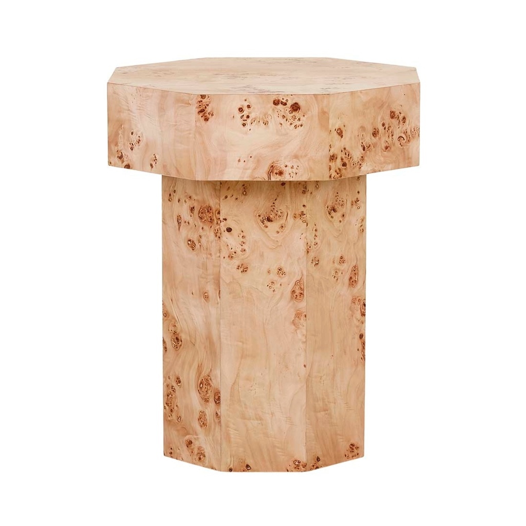 [TROVE-BURL-SIDE-TABLE-LIGHT-BURL-LT-TROV-BRL] Trove Burl Side Table - Light Burl