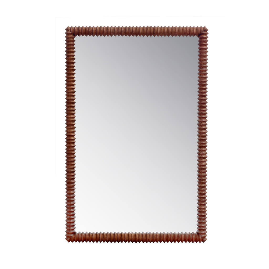 [TROVE-RIB-MIRROR-PECAN-MIR-TROV-RIB] Trove Rib Mirror - Pecan
