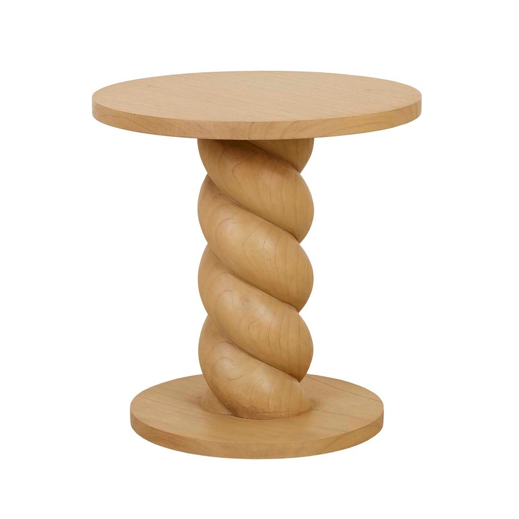 [TROVE-TWIST-SIDE-TABLE-NATURAL-LTO-TROV-TWI] Trove Twist Side Table - Natural