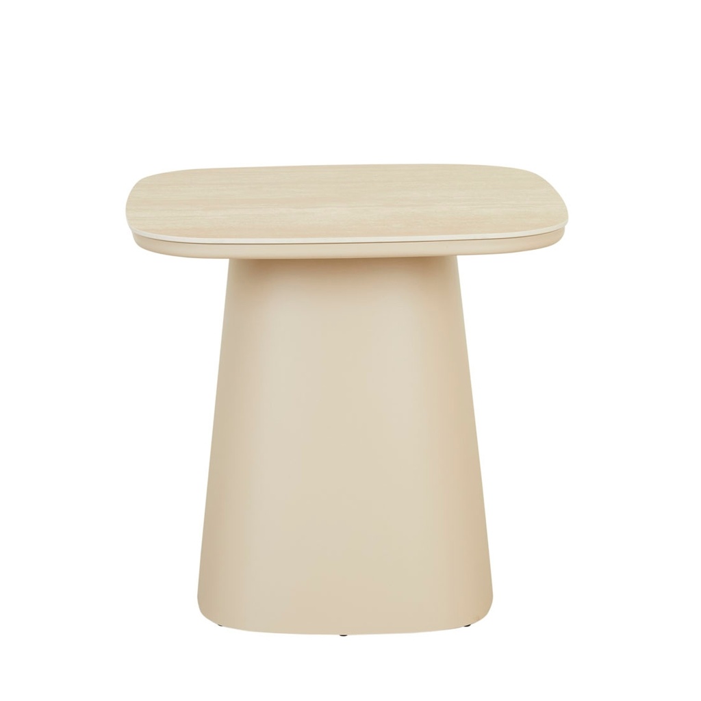 [VALENCIA-CURVE-SIDE-TABLE-FAUX-TRAVERTINE-BEIGE-LT-VALE-CRV-BEIGE] Valencia Curve Side Table - Faux Travertine - Beige