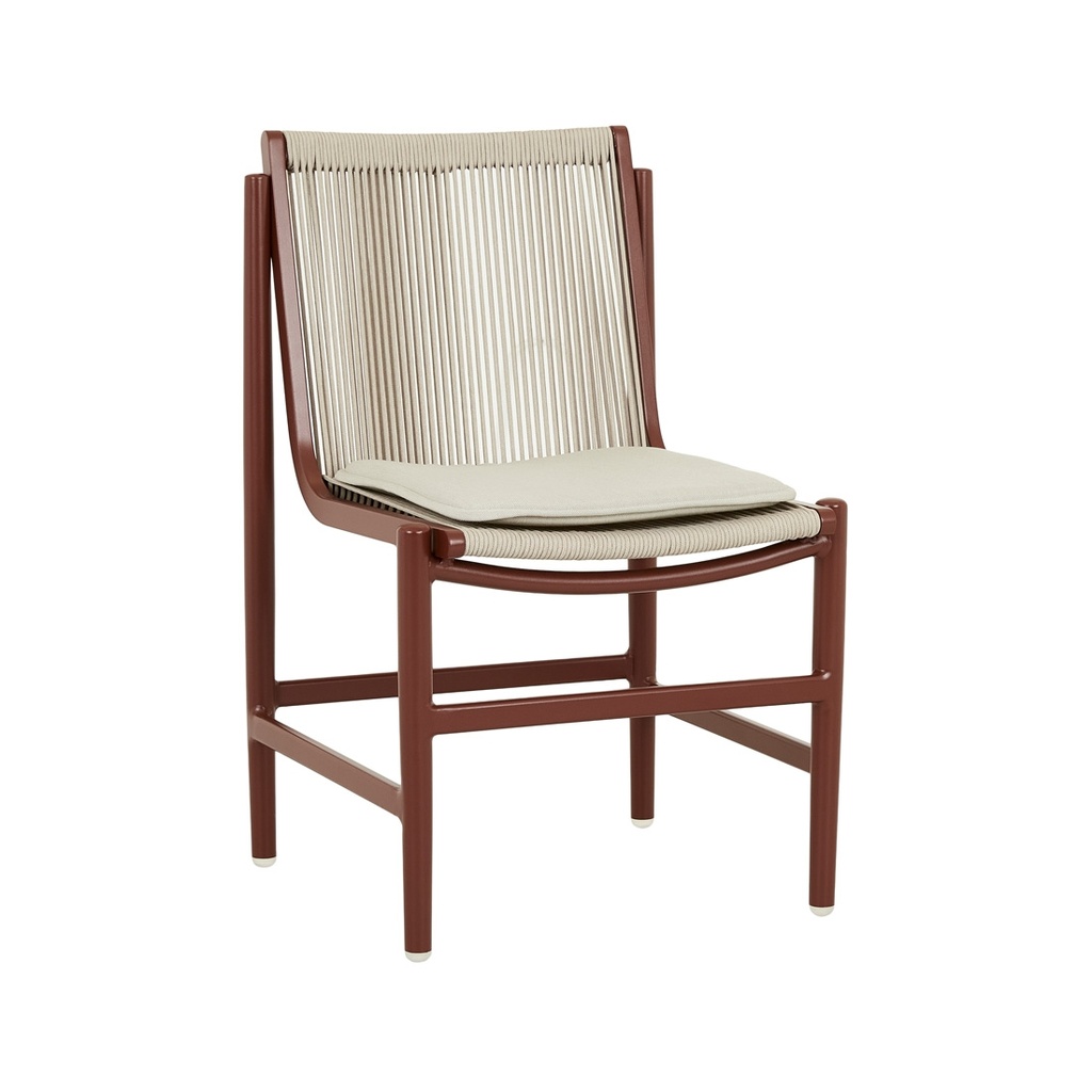 [VALENCIA-LINEAR-DINING-CHAIR-SOFT-WHEAT-SUNBAKED-CLAY-CH-VALE-LINE-SUNBAKED-CLAY] Valencia Linear Dining Chair - Soft Wheat - Sunbaked Clay