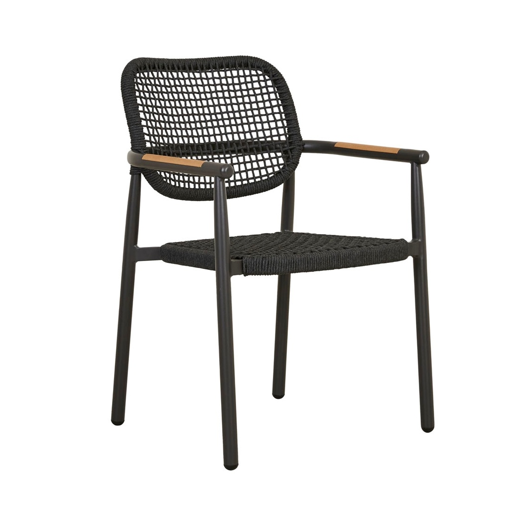 [VALENCIA-WEAVE-DINING-ARMCHAIR-CARBON-GREY-CH-VALE-WEAVE-ARM] Valencia Weave Dining Armchair - Carbon Grey