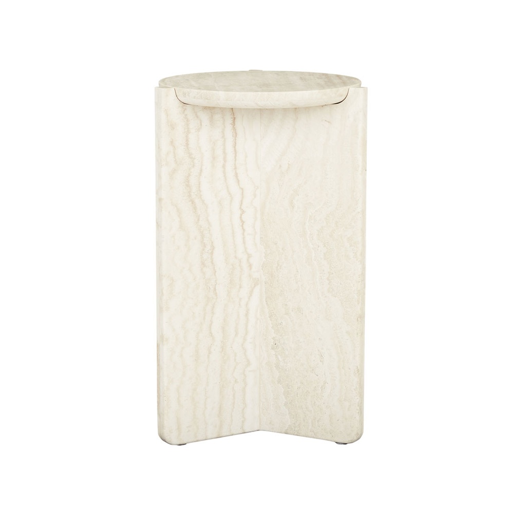 [VENUS-REVOLVE-SIDE-TABLE-NATURAL-TRAVERTINE-LTO-VENUS-REV-X] Venus Revolve Side Table - Natural Travertine