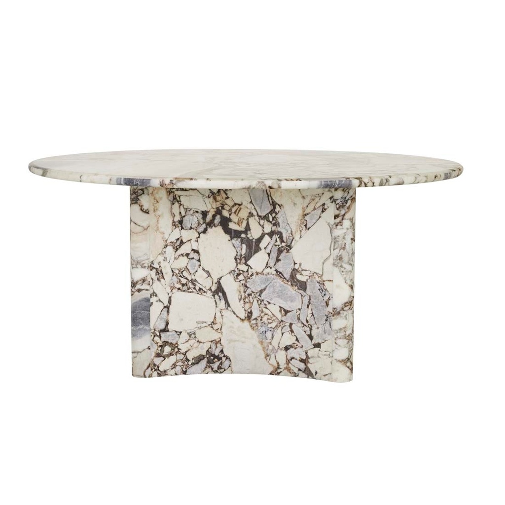 [VERITY-ROUND-DINING-TABLE-OCEAN-MARBLE-DT-VER-RD-IOC-X] Verity Round Dining Table - Ocean Marble