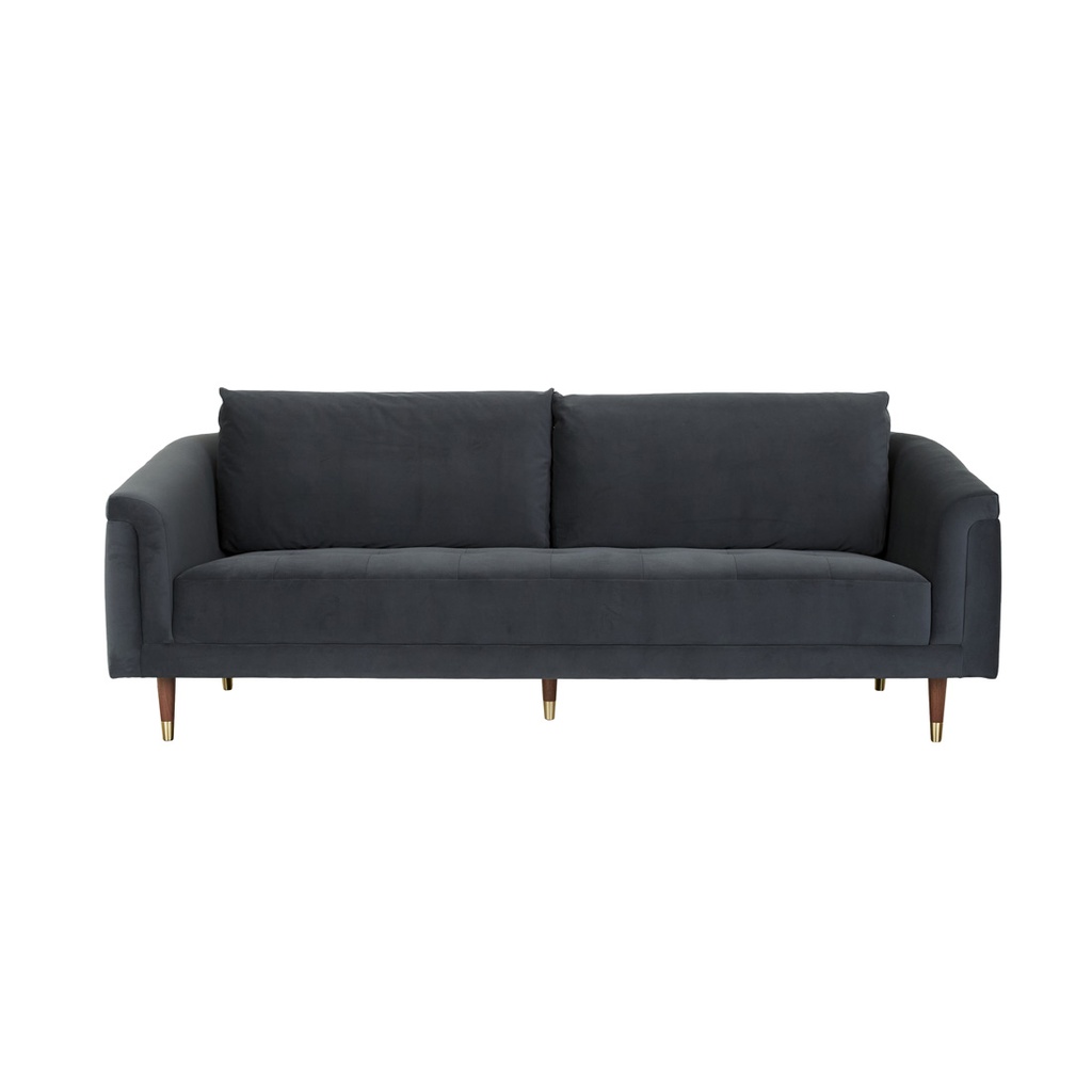 [VITTORIA-CARSON-3-SEATER-SOFA-NOCTURNE-VELVET-DARK-WALNUT-SOF-VIT-CAR3S-DARK-WALNUT] Vittoria Carson 3 Seater Sofa - Nocturne Velvet - Dark Walnut
