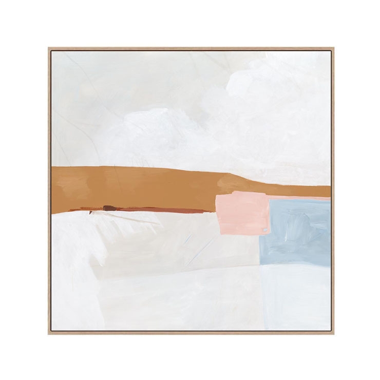 [ABSTRACT-RIVER-HAND-PAINTED-WALL-ART-SKY-GREY-DEC-WALL-ABS-RIV-X] Abstract River Hand-Painted Wall Art - Sky Grey