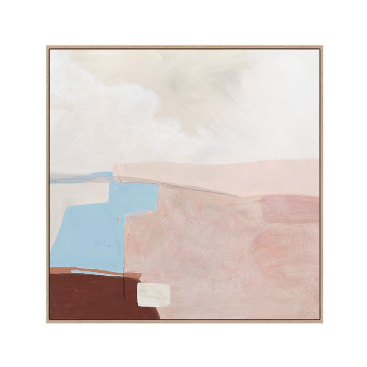 [ABSTRACT-VISTA-HAND-PAINTED-WALL-ART-WHISPER-PINK-DEC-WALL-ABS-VIS-X] Abstract Vista Hand-Painted Wall Art - Whisper Pink