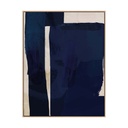Lake Horizons Hand-Painted Wall Art - Indigo