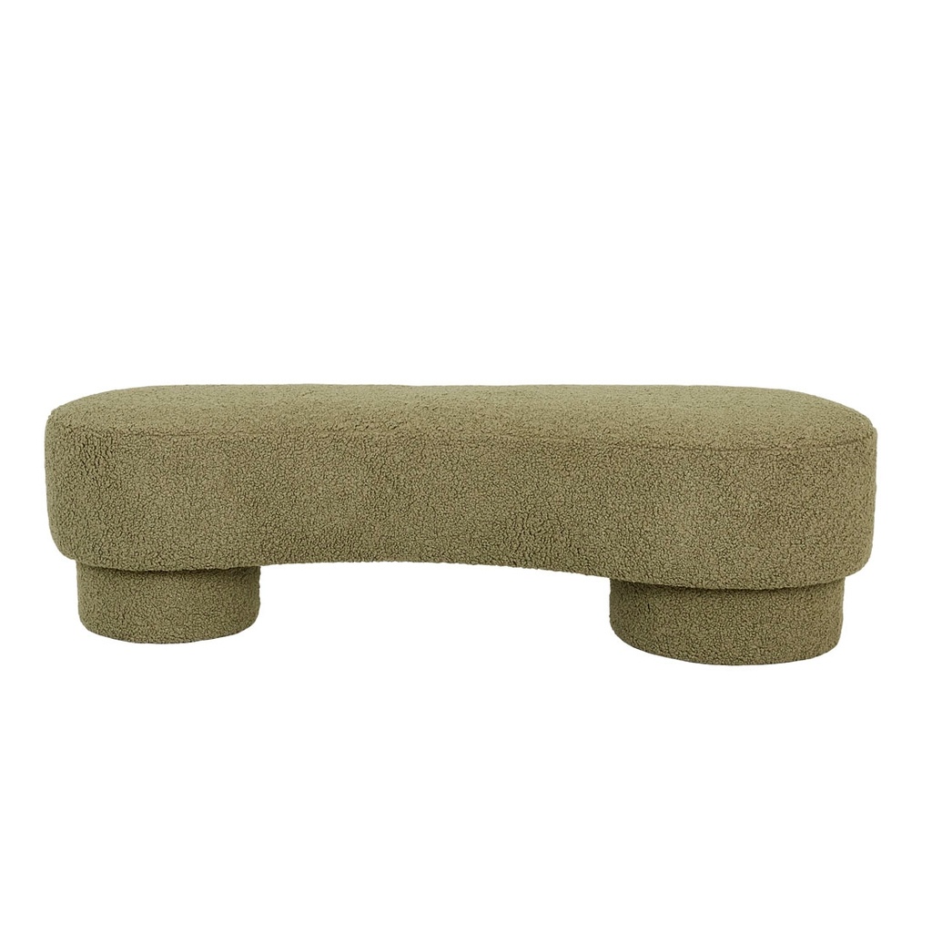 [ZOLA-BENCH-SEAT-MOSS-SHERPA-BEN-ZOLA] Zola Bench Seat - Moss Sherpa