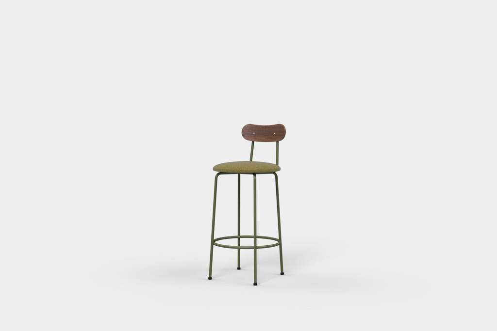 [282539_42361_0] Kai Bar Stool Low Upholstered Seat and Veneer Back