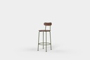 Kai Bar Stool Low Timber Seat and Veneer Back