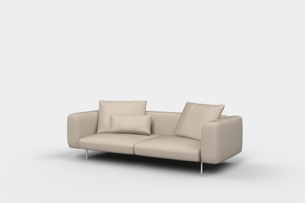 [FLS579563-160] Ex-display - Miller 3 Seater Sofa Fog Leather