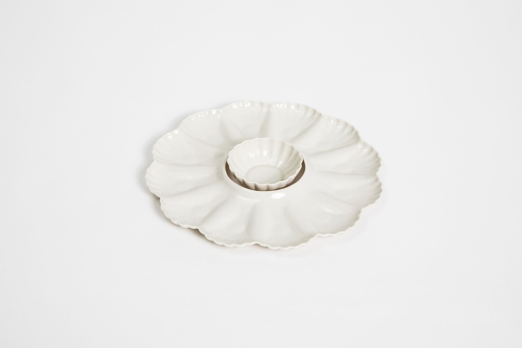 [NAT-MPD-NWH] Mother Of Pearl Oyster Plate Dozen Natural White